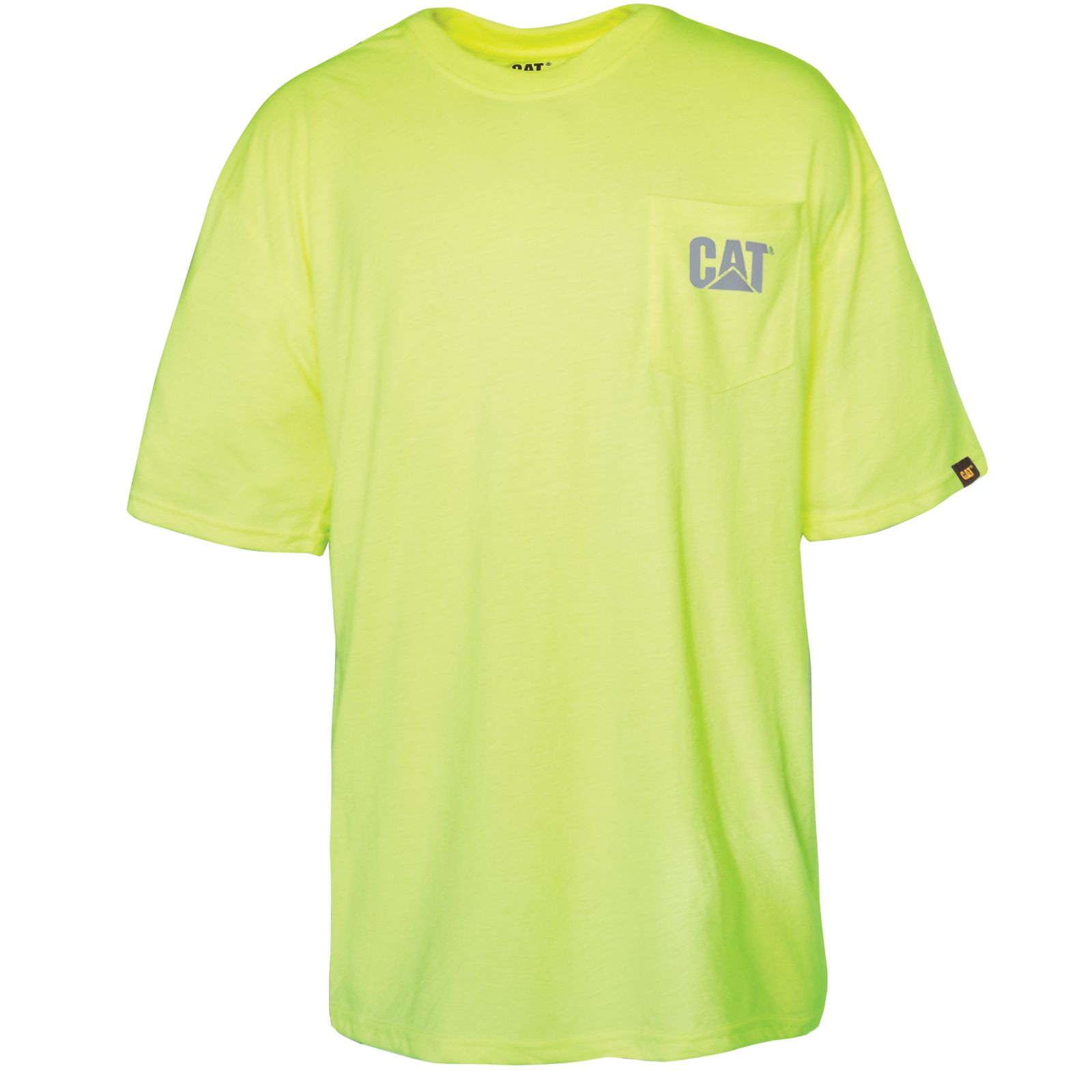 Caterpillar Hi-vis Trademark Pocket Philippines - Mens T-Shirts - Yellow 01439QWLY